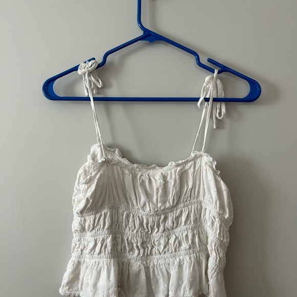 White Smocked Tank Top - Picture 3 of 3